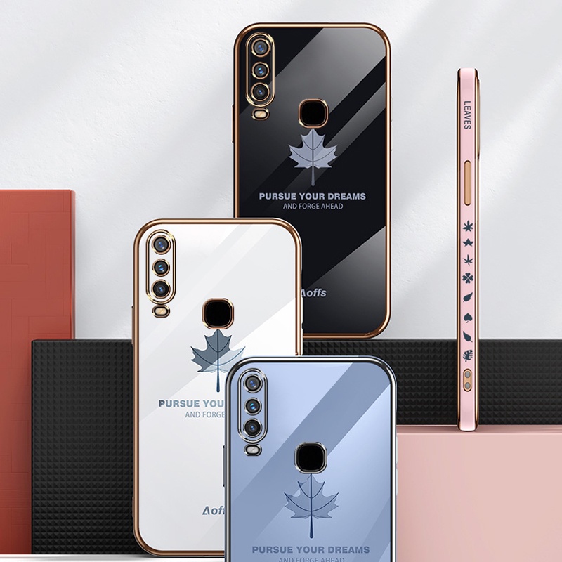 Ốp điện thoại viền vuông mạ điện cho Vivo Y17 Y15 Y12 Y12i Y11 Y9S Y7S Y3 U10 Y16