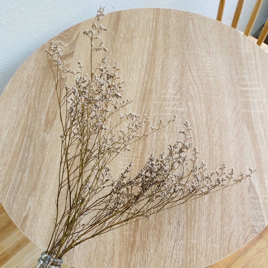 Bàn Trà Tròn Chân Cao 75cm  Màu Gỗ Vintage