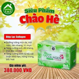 Diệp lục collagen chính hãng ( hộp 30 gói) .
