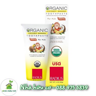 Kem đánh răng hữu cơ Radius 85g