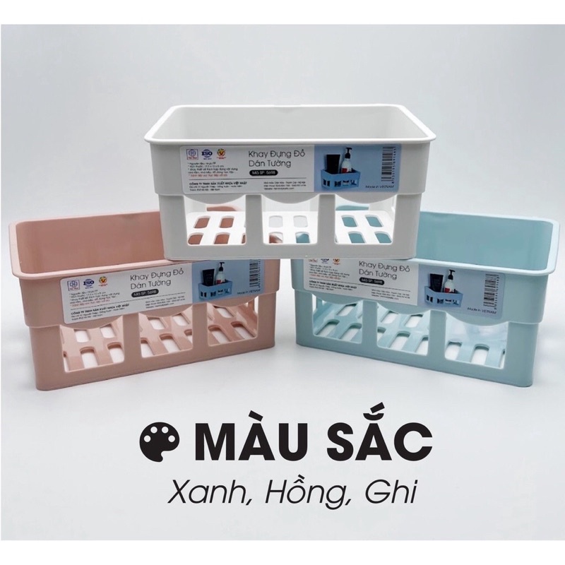 Kệ dán tường , kệ nhà tắm dán tường nhựa Việt Nhật nhỏ gọn tiện ích