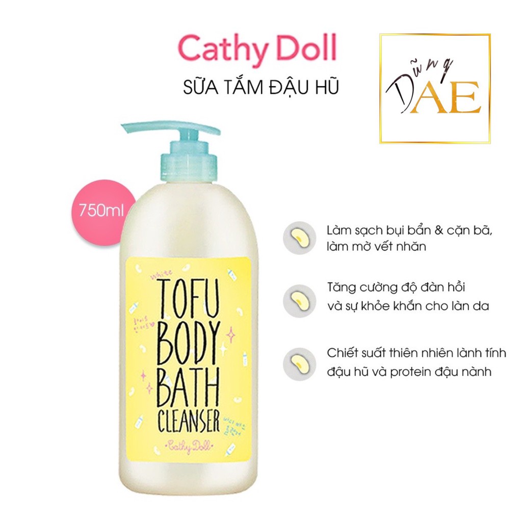 Sữa tắm Cathy Doll Tofu Body Bath Cleanser 750mL