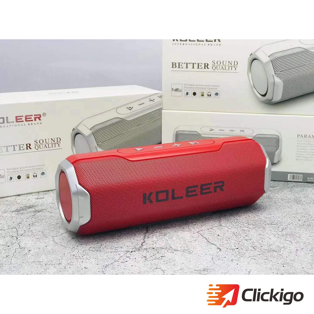 Loa bluetooth không dây Koleer mini vỏ nhôm nghe nhạc hay âm thanh chất lượng hỗ trợ cắm thẻ nhớ và usb