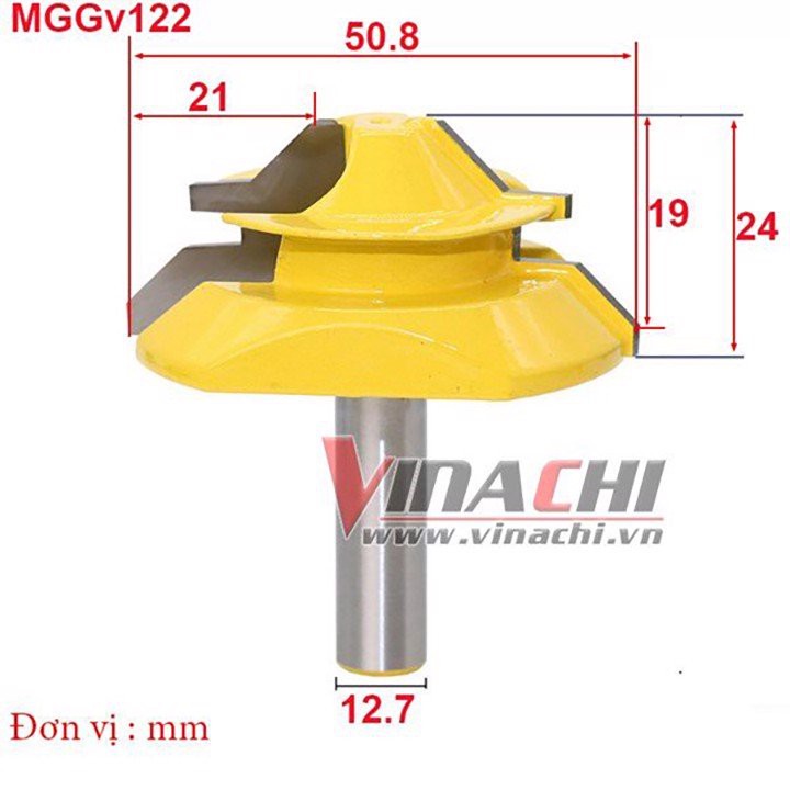 Mũi Ghép Góc Vàng - Mũi chuyên dụng cho các sản phẩm cắt sâu, không bám gỗ giúp đẩy mũi khoan nhẹ nhàng