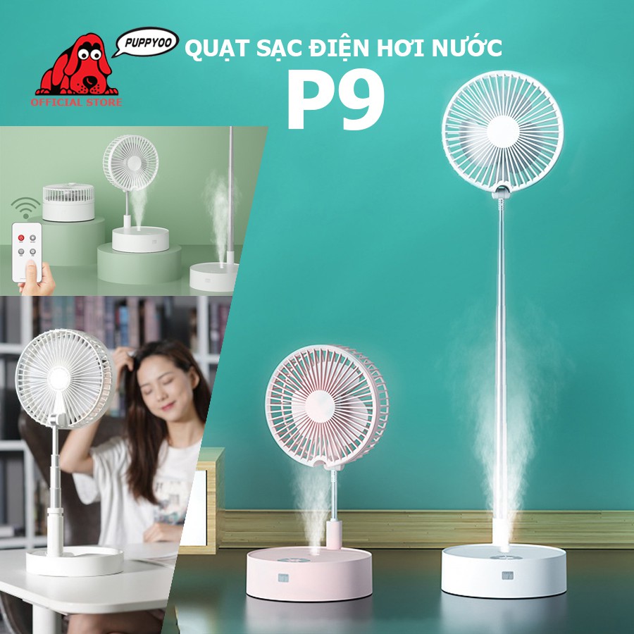 Quạt sạc gấp gọn đa năng - Dùng trong 24h, có đèn LED, 4 tốc độ gió cực mát