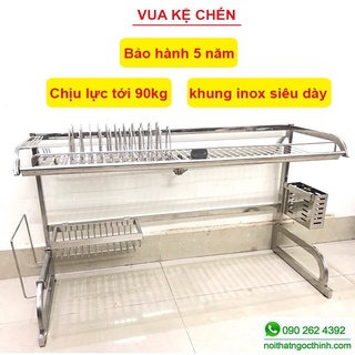 Kệ chén đa năng kc-86cm plus inox 304 cao cấp chịu lực tới 90kg