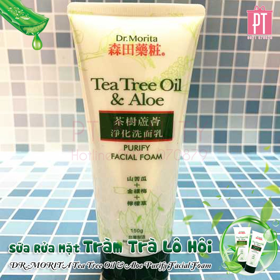 Sữa Rửa Mặt Tràm Trà Dr Morita Tea Tree Oil & Aloe Purify Facial Foam 120g