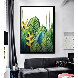 Tranh canvas treo tường lá cây nhiệt đới LIN284- 50 x 75 cm