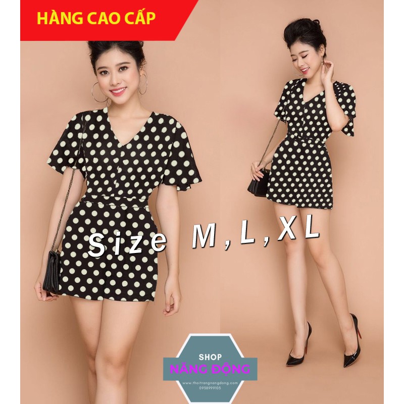 Đồ Bay Ngắn 💕FREESHIP💕 Jum short chấm bi tay cánh dơi xinh xắn TJ794