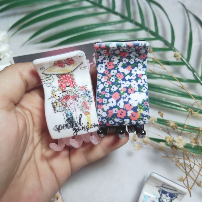 kẹp càng cua honey 3d cao cấp bóng đẹp chống gãy hình người, hoa nhí