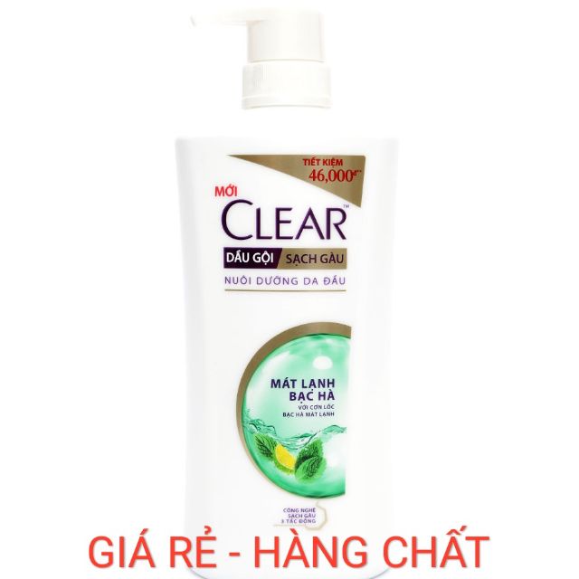 Dầu gội CLEAR 650g Bạc hà.
