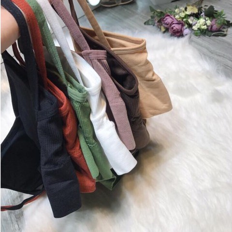 Áo bra nữ áobra len gân tăm đẹp 2 dây hở lưng khoét lưng chữ U giá rẻ giá rẻ siêu hot AL01 | BigBuy360 - bigbuy360.vn