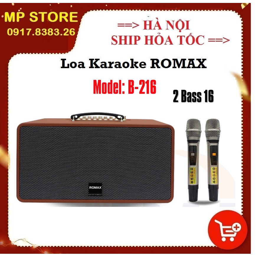 Loa karaoke xách tay Romax B-216  || Hàng chính hãng, bảo hành 12 tháng