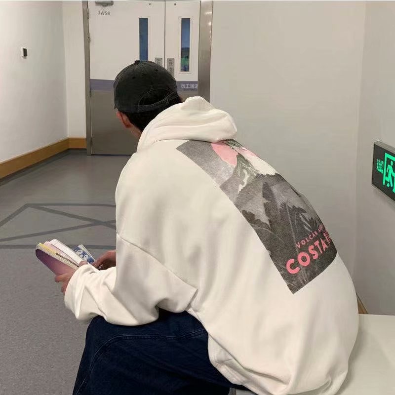 Áo hoodie thể thao tay dài dáng rộng phong cách xuân thu cá tính dành phái nam