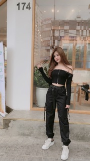 Áo croptop dây kéo ulzzang (có ảnh thật)