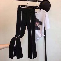 Quần ống loe kẻ xẻ (Kèm ảnh thật)