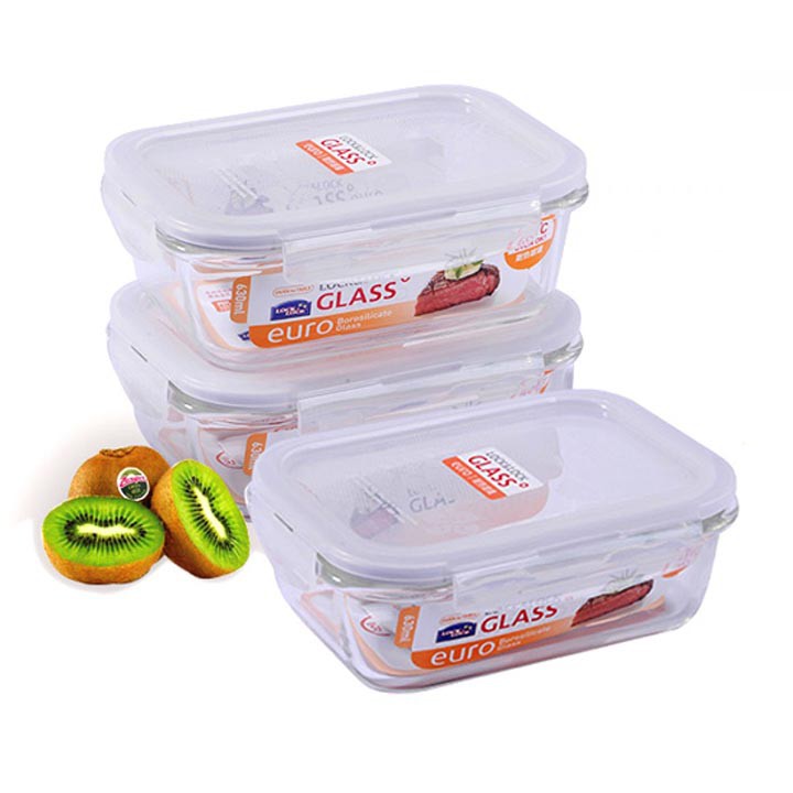 Bộ 3 Hộp Thủy Tinh Lock&Lock 630ml tặng túi giữ nhiệt | BigBuy360 - bigbuy360.vn