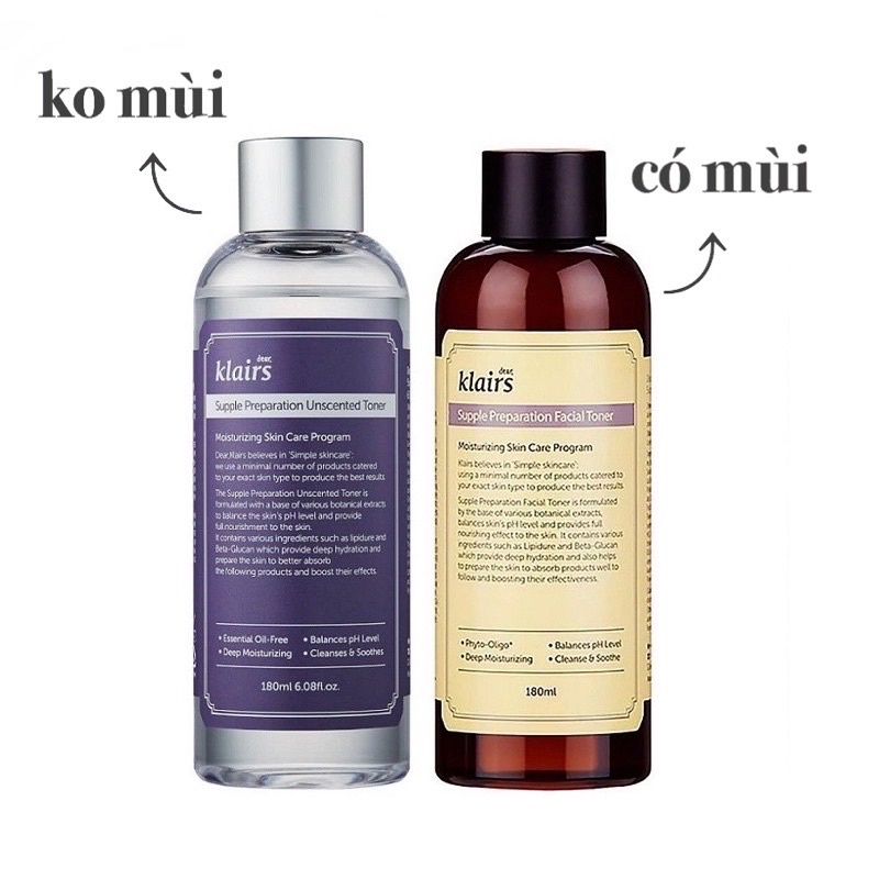 NƯỚC HOA HỒNG KLAIRS SUPPLE PREPARATION UNSCENTED / FACIAL TONER [ CÓ MÙI / KHÔNG MÙI
