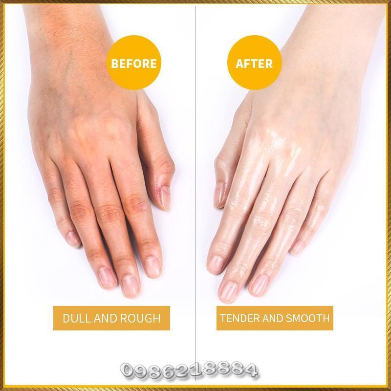 Sáp dưỡng ẩm da tay chiết xuất sữa và mật ong LAIKOU Milk Hand Wax Honey giúp tẩy tế bào chết và làm sáng da LHW8