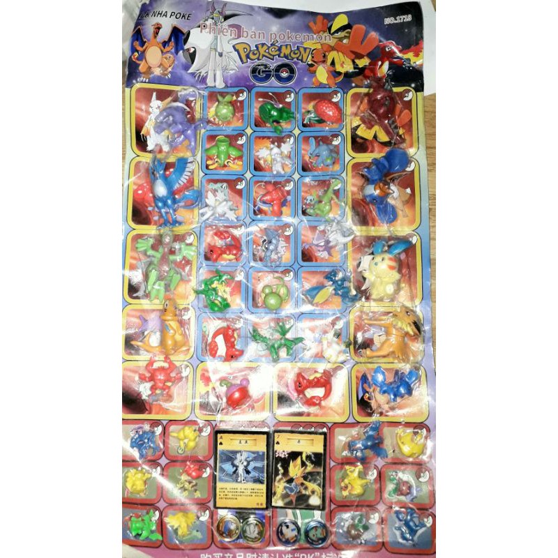 Sét bộ mô hình pokemonpk bằng nhựa có 3 size 1718