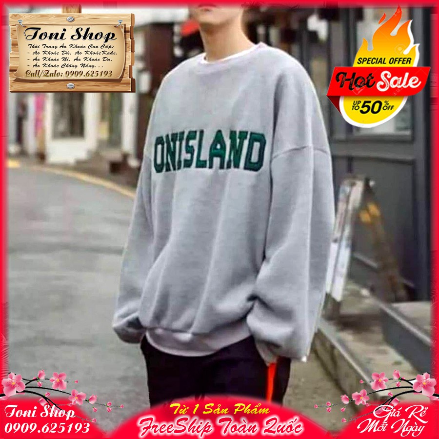 (𝐕𝐚̉𝐢 𝐓𝐨̂́𝐭) ÁO SWEATER NỈ NGOẠI Cao Cấp Onisland (ST100 - Ảnh Thật)