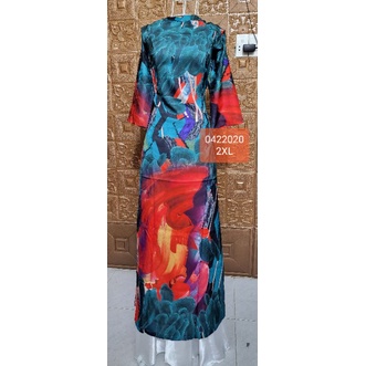 Áo dài mẹ chất lụa thêu và in 3d