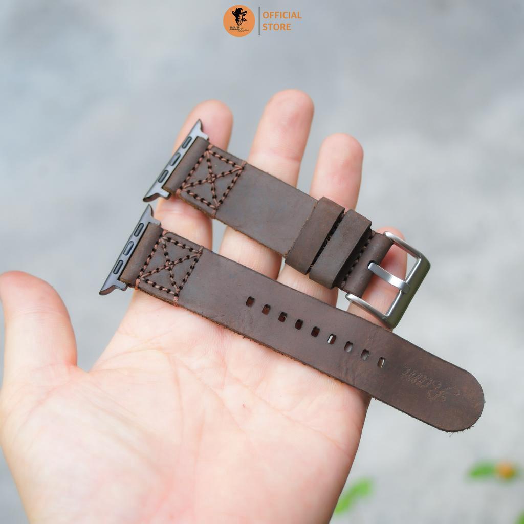 Dây Đồng Hồ AW 2,3,4,5,6,7,8, AW Ultra Da Bò Thanh Lịch - RAM Leather Simple X Nâu Đất