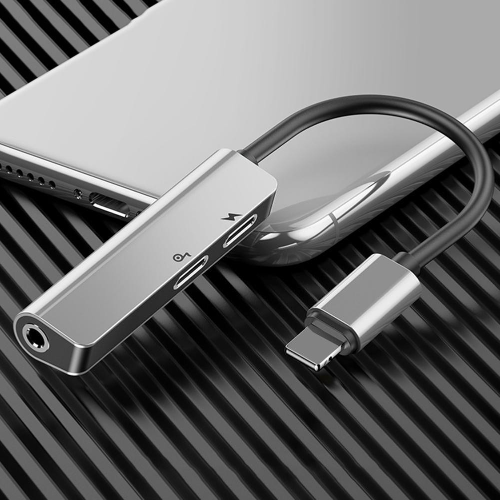 Bộ chuyển cổng Lightning sang Dual Lightning + Audio AUX 3.5mm Baseus L52 cho iPhone/ iPad, hỗ trợ đàm thoại