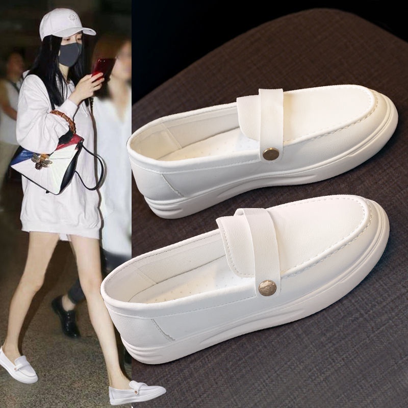 Giày Lười Đế Bằng Thoáng Khí Dễ Phối Đồ Thời Trang Xuân Thu Năm 2021 Cho Nữ