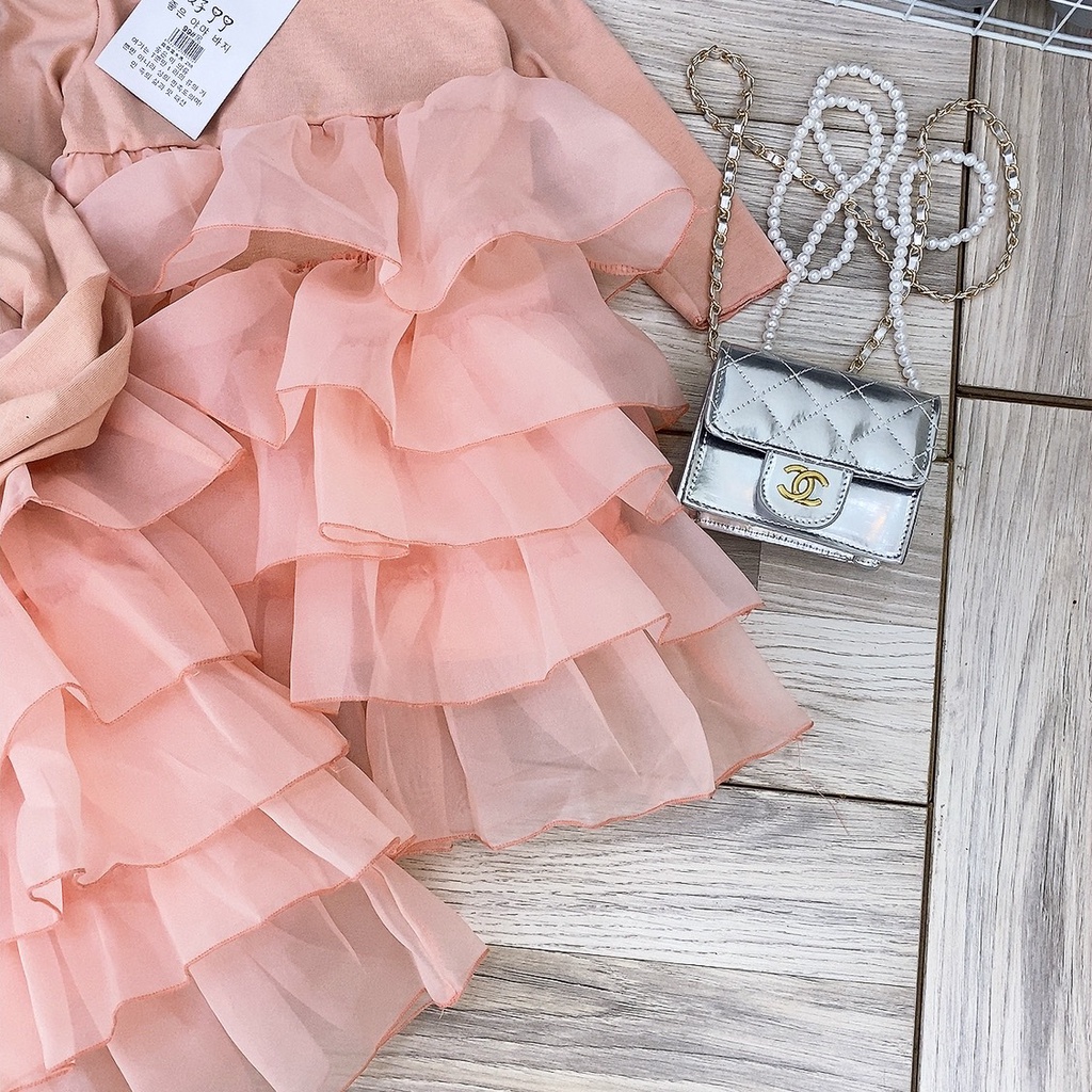 VÁY HỒNG BABY CÔNG CHÚA CHO BG