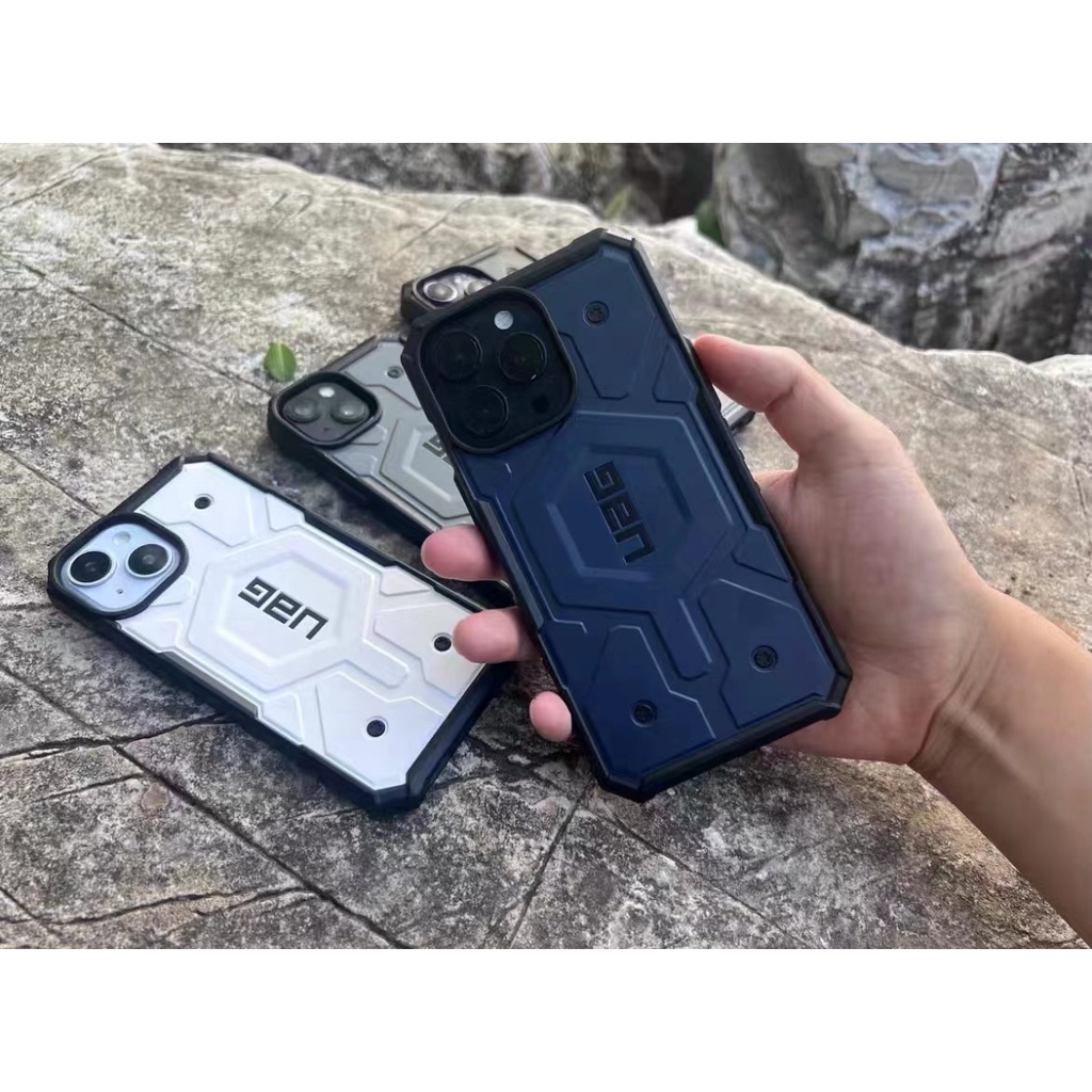 Uag Ốp Điện Thoại Chống Vỡ Họa Tiết Lông Vũ Kiểu Quân Đội Cho iPhone 14 plus 14 pro max 13 pro max 12 pro max