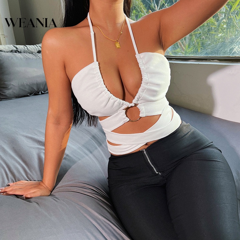 Áo Tank Top Hở Lưng Thắt Nơ Chất Liệu Mềm Mại Thời Trang Mùa Hè Quyến Rũ Cho Nữ D0319