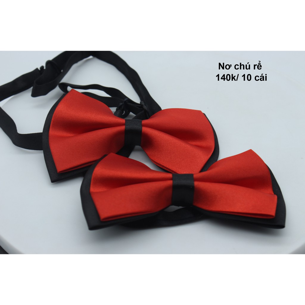Nơ cài chú rể - phụ kiện cưới Giang - bộ 10 nơ chú rể