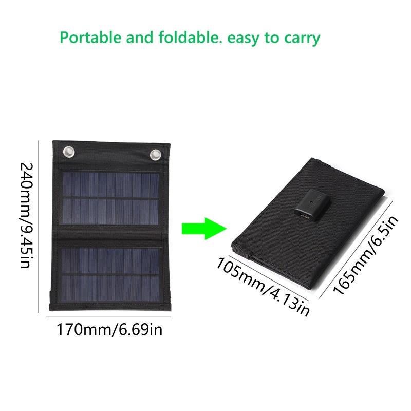 Tấm Sạc Pin Năng Lượng Mặt Trời 10W Cho Cổng USB