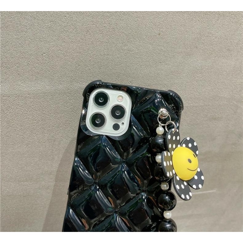 Ốp Điện Thoại Mềm Họa Tiết Hoa Kèm Dây Đeo Cho Iphone 13 Pro Max 12 Pro Max 11 Pro Max Xs Max Xr X 7plus