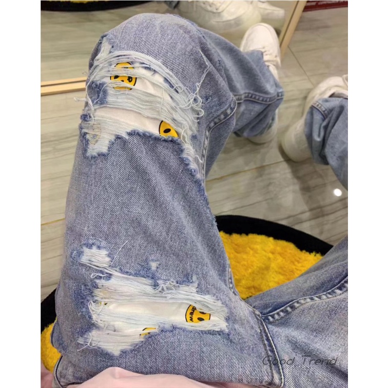 ⚡️ - Quần Denim Jeans DREW House Tapered Leg Vintage Bleach Wash, Quần jeans Drew House Justin Bieber