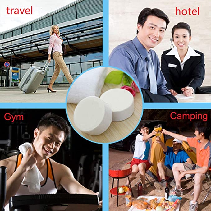 Bộ 10 Khăn Nén Cotton Dùng Một Lần Loại Lớn Tiện Dụng Khi Đi Du Lịch