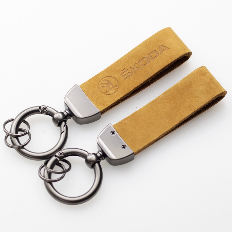 1 Móc Chìa Khóa Da Bò Sáng Tạo Cho Skoda Octavia Fabia Rapid Yeti Kodiaq