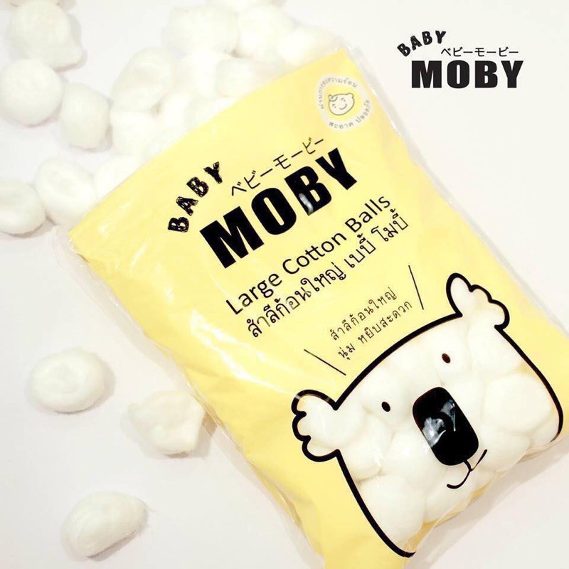 Bông gòn đa năng cho bé Moby Baby 100g, bông miếng cao cấp tiện lợi cho trẻ - Monnie Kids
