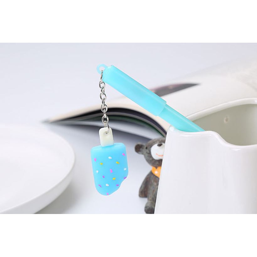 Bút Gel Nước Mực Đen Que Kem H71