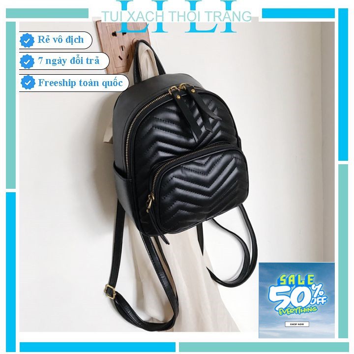 Balo mini 💖💖 Balo mini hoạ tiết trần trám siêu cute!!! BL001 (có kèm video, ảnh thật)