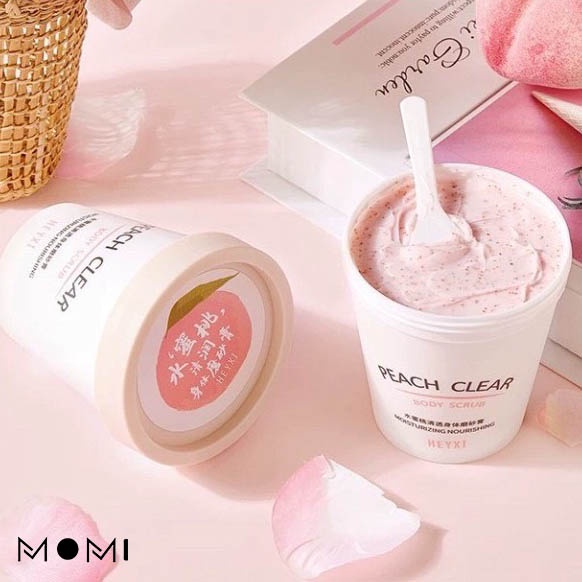 Tẩy da chết đào toàn thân HEYXI Peach Clear Body Scrub Moisturizing Nourishing