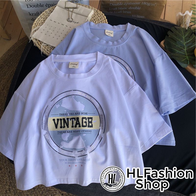 Áo croptop Vintage cực năng động, áo thun nữ HLFashion