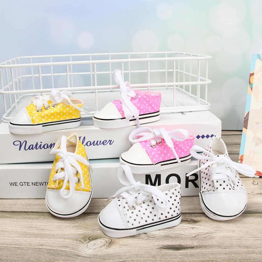 Giày Vải Canvas 7cm / 18 Inches Cho Búp Bê