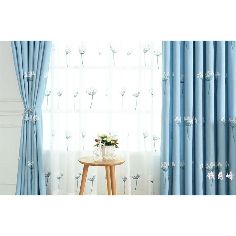 Rèm cửa họa tiết bồ công anh (1mx2.7m, 2m x 2.7m)