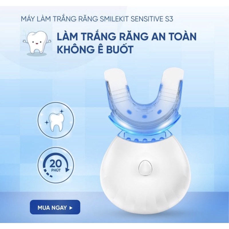 Bộ kit làm trắng răng tại nhà SMILEKIT nhập khẩu, tiêu chuẩn Châu Âu, hiệu quả, tiện lợi.