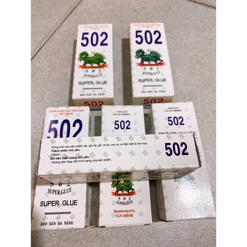 Keo dán đa năng 502 dùng cho đồ giả da, nhựa, cao su và kim loại