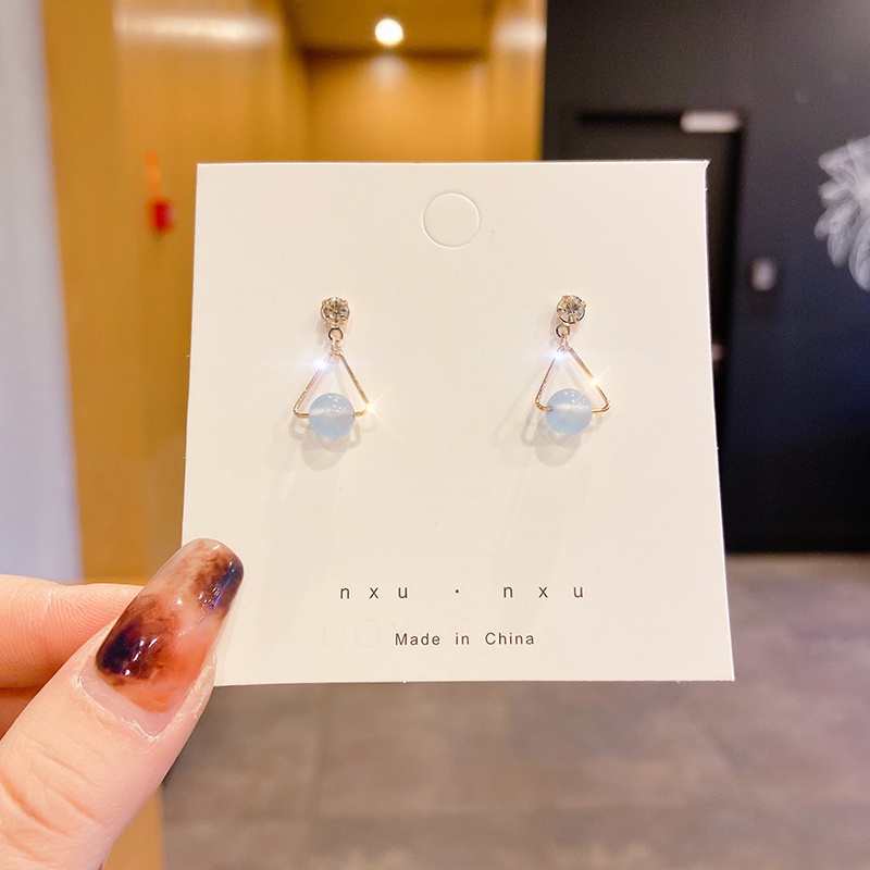 Đôi Khuyên Tai Đính Đá Và Ngọc Trai Thời Trang Hàn Quốc Cho Nữ