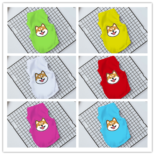 Áo thun không tay phong cách mùa hè thoải mái dành cho mèo và cún cưng