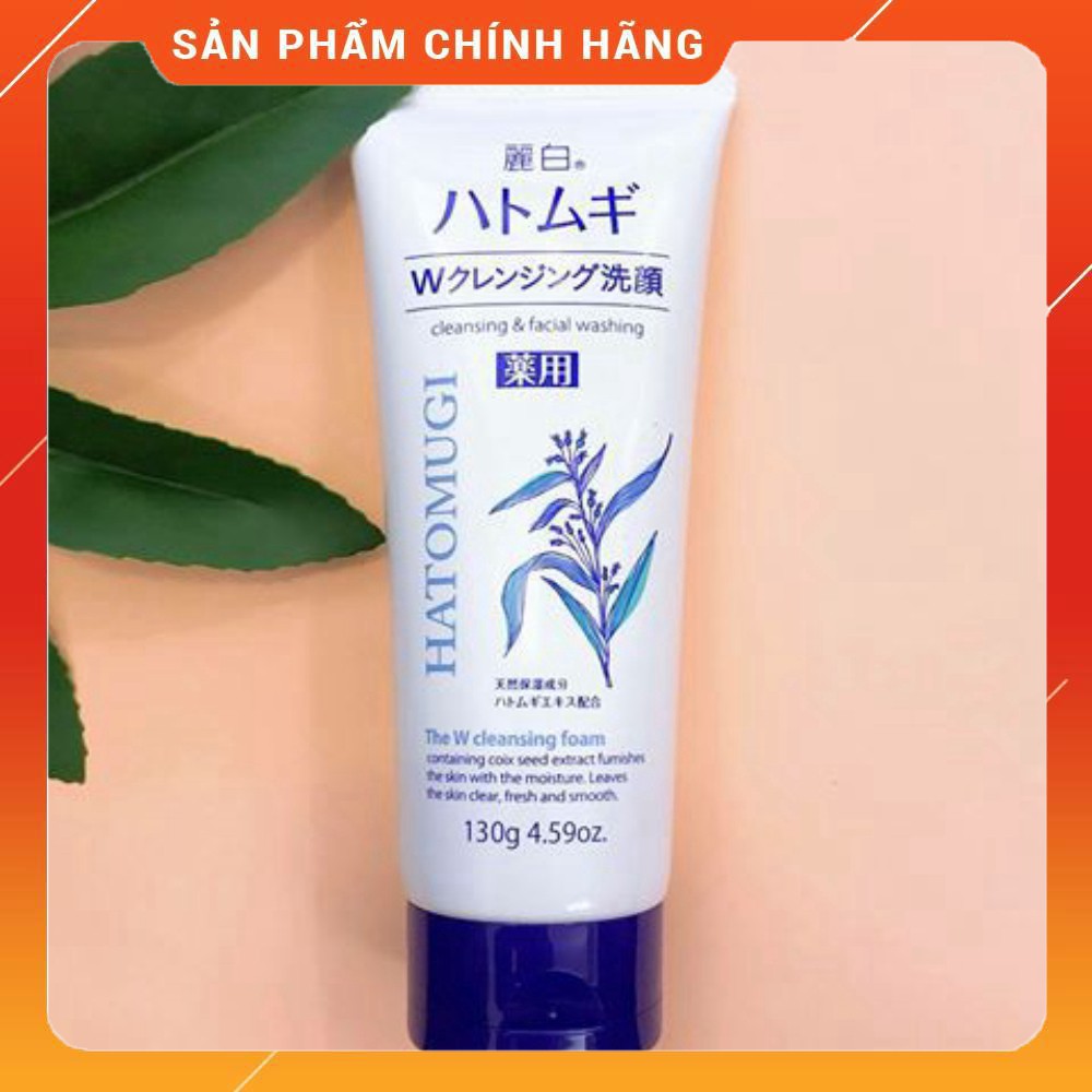 Sữa rửa mặt ý dĩ Hatomugi W Cleansing Foam